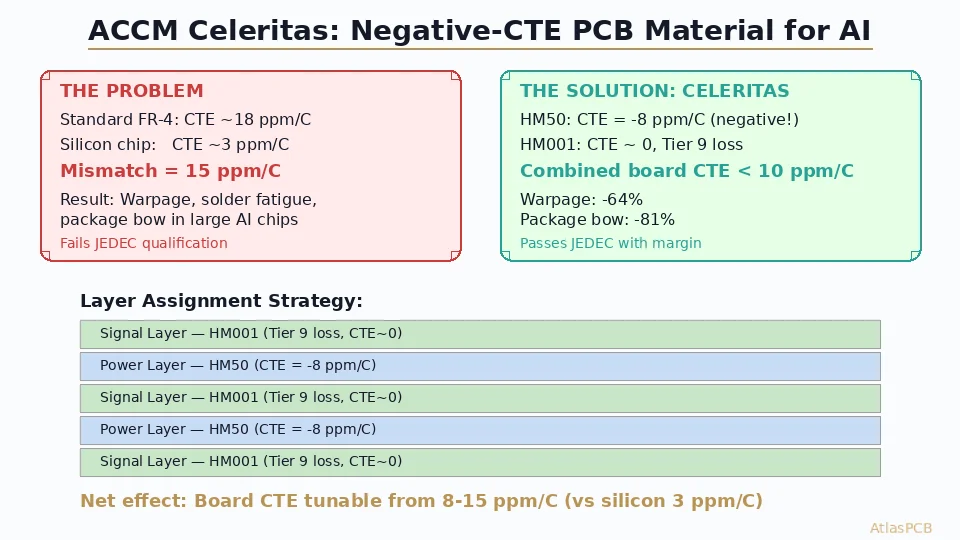 ACCM Launches Celeritas Negative-CTE PCB Material to Solve AI Chip Warpage and Signal Loss