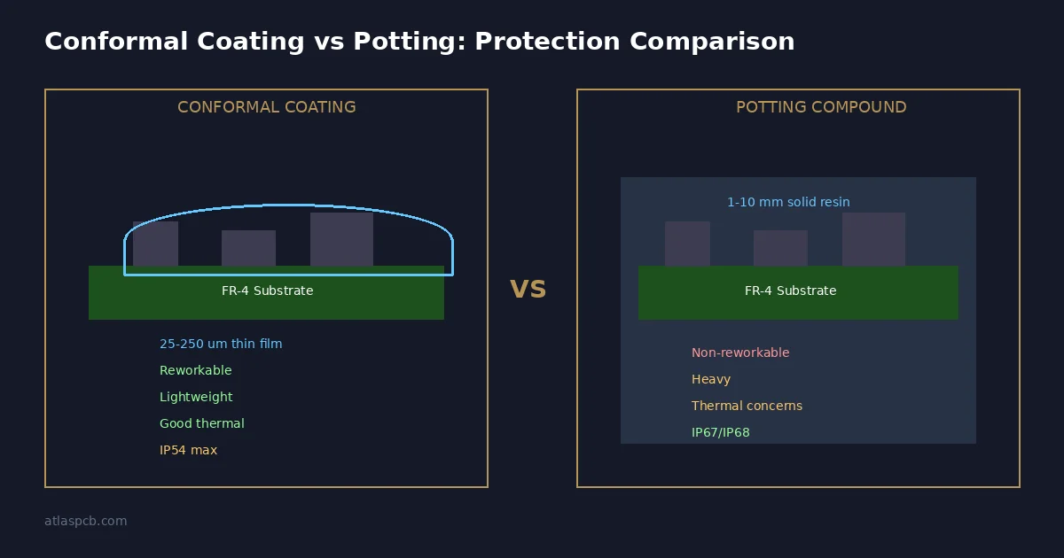 Conformal Coating vs Potting Compound: PCB Protection Methods Compared