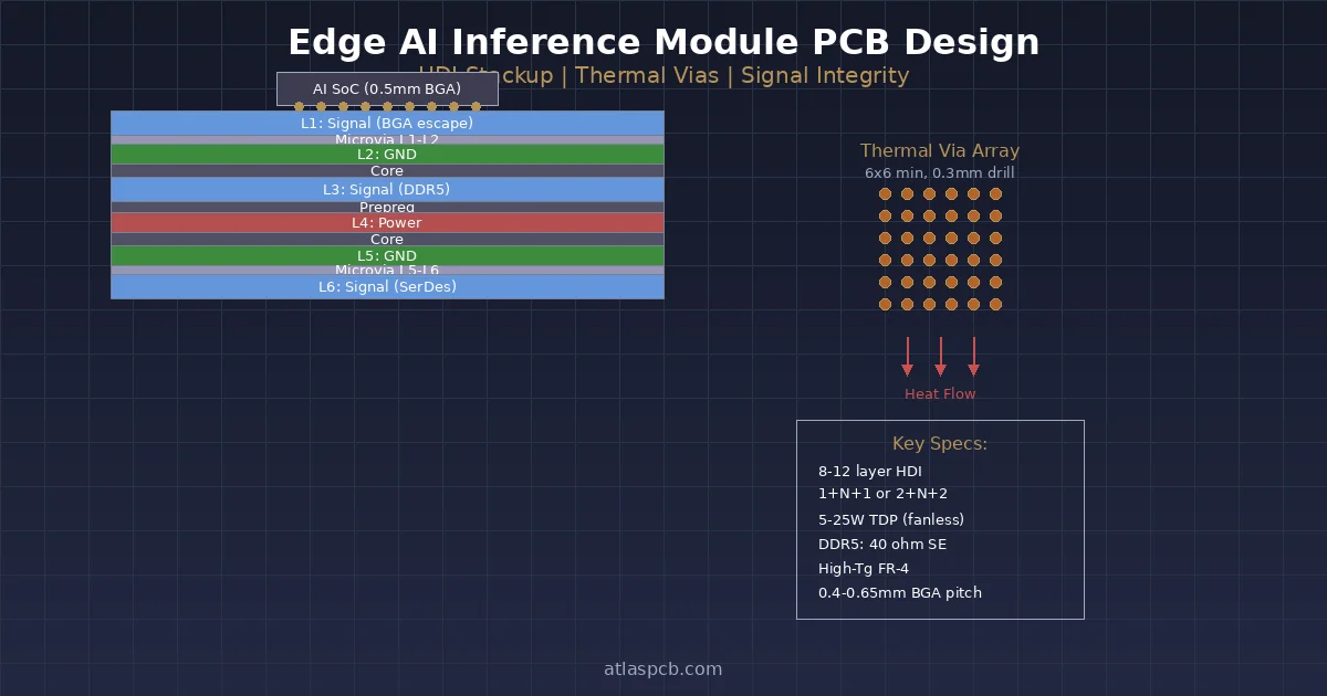 PCB Design for Edge AI Inference Modules: HDI, Thermal, and Signal Integrity