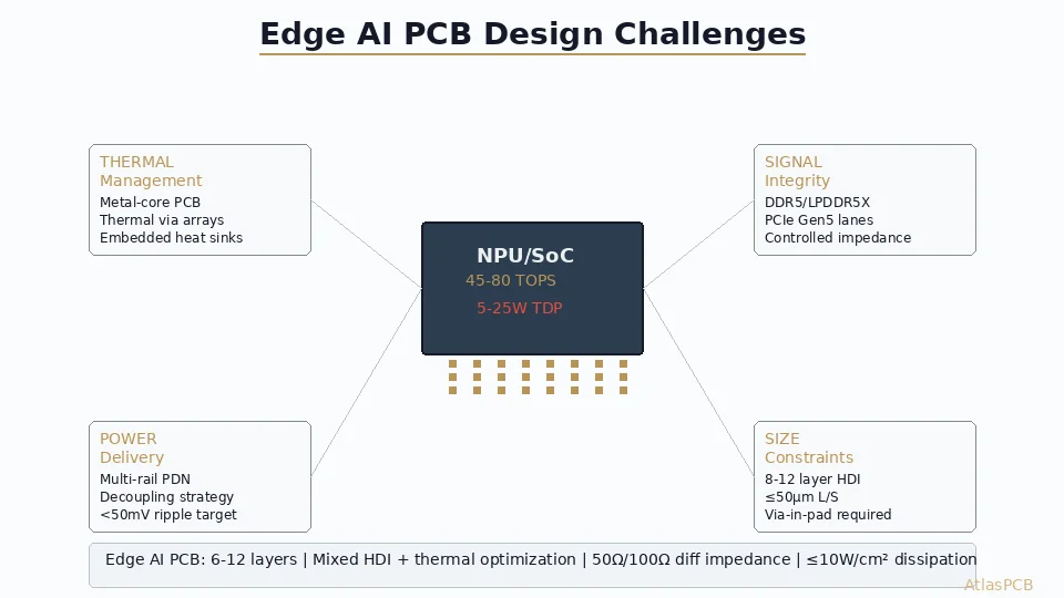 Edge AI PCB Design: Thermal Management, Signal Integrity, and Power Delivery for NPU Hardware in 2026