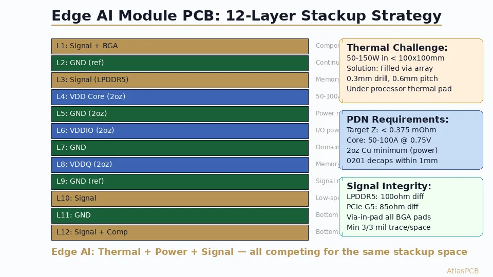 PCB Design Requirements for Edge AI Inference Modules: Thermal, Power Delivery, and Signal Integrity