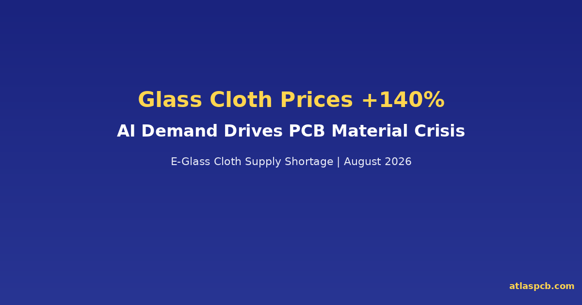 Electronic Glass Cloth Prices Surge 140% Since 2025: AI Server Demand and Equipment Bottlenecks Drive PCB Material Crisis