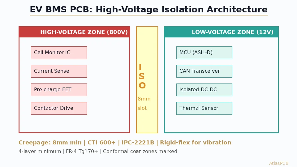 EV Battery Management System PCB: High-Voltage Isolation, Thermal Design, and Rigid-Flex Manufacturing