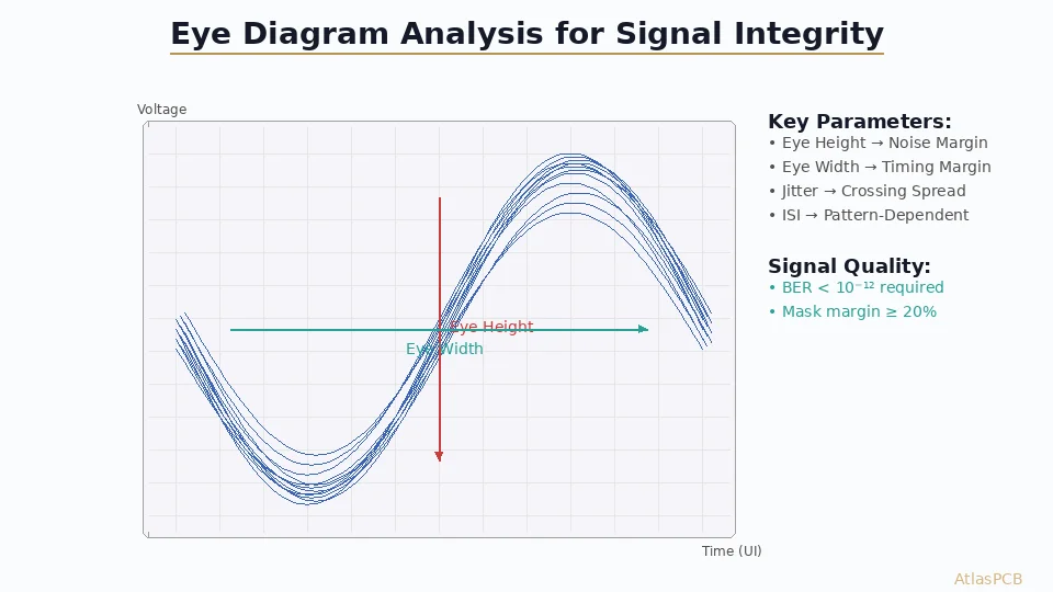 Eye Diagram Interpretation for PCB Signal Integrity: Jitter, ISI and Channel Loss Analysis