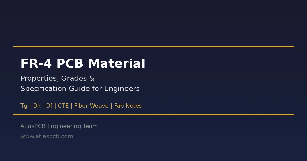 FR-4 PCB Material: Properties, Grades, and Specification Guide for Engineers