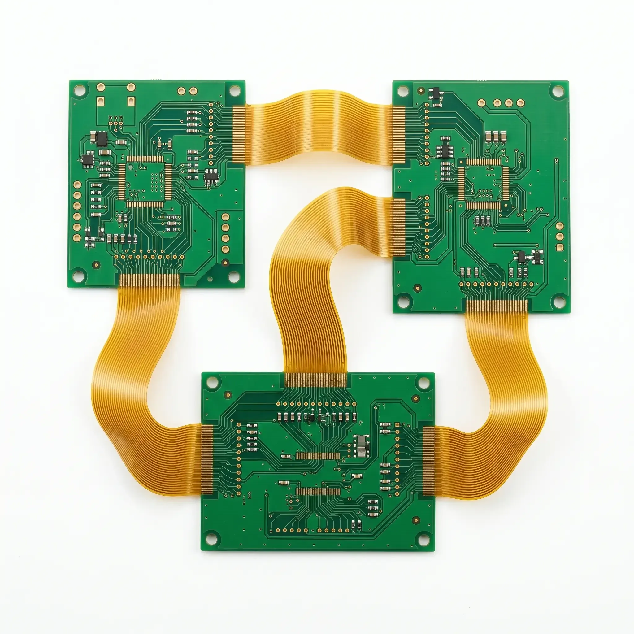 Rigid-flex PCB with flexible interconnects