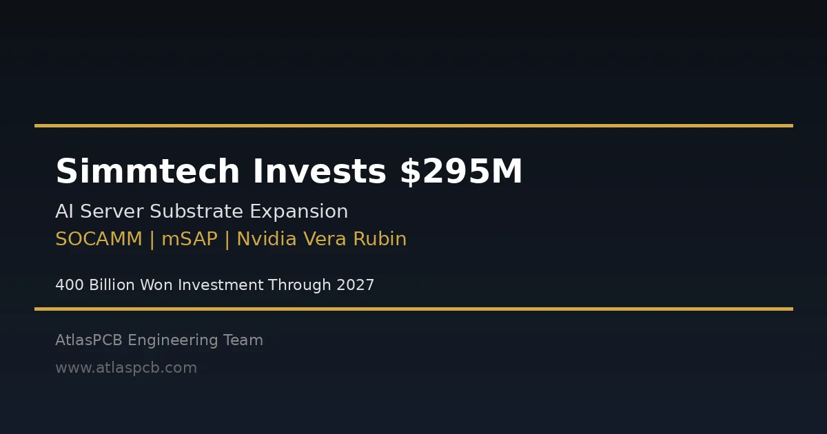 Simmtech Invests $295 Million to Build AI Server Substrate Plant as Nvidia Vera Rubin Drives SOCAMM Demand