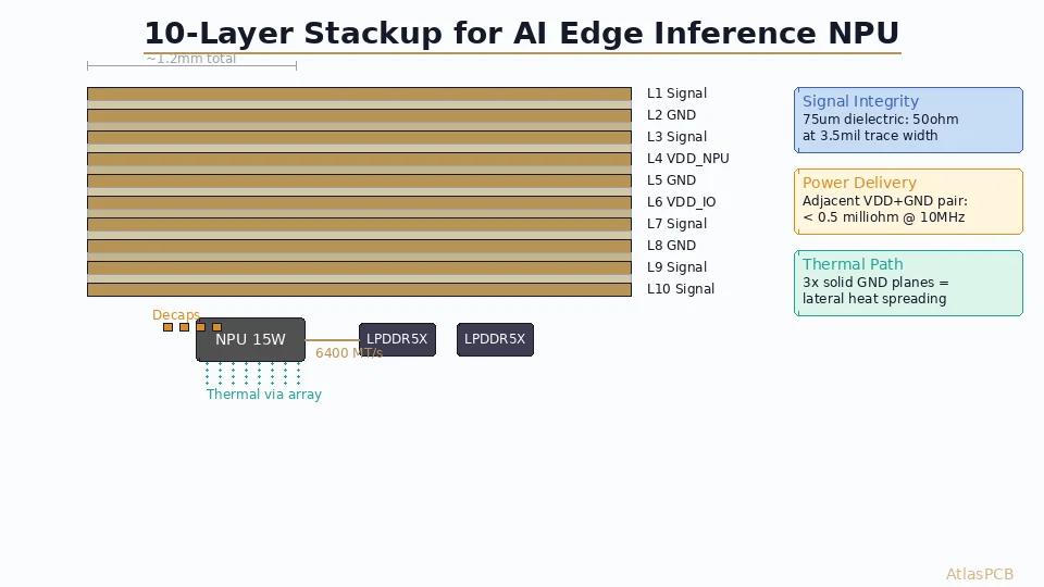 PCB Design for AI Edge Inference: Thermal, Power Delivery, and Signal Integrity Challenges