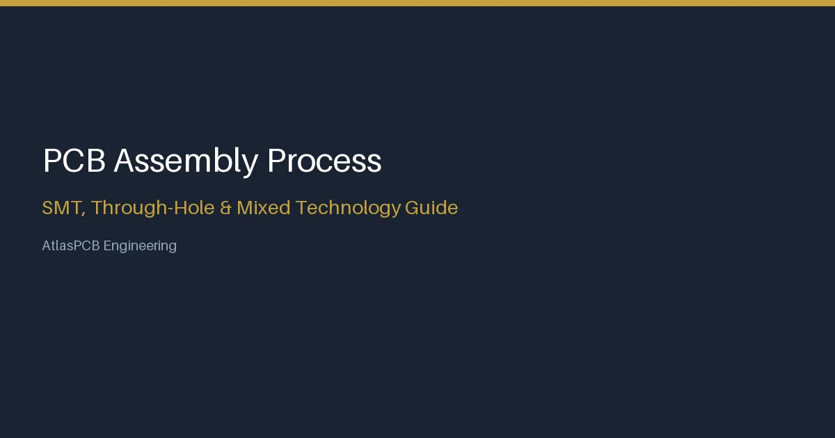 PCB Assembly Process: A Manufacturer's Step-by-Step Guide to SMT, Through-Hole, and Mixed Technology