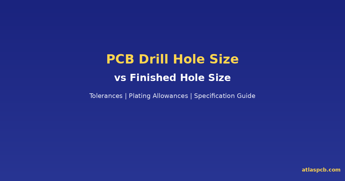 PCB Drill Hole Size vs Finished Hole Size: Tolerances, Plating Allowances, and How to Specify Correctly