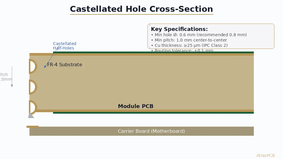 PCB Edge Plating and Castellated Holes: Complete Guide to Module-Ready Board Design