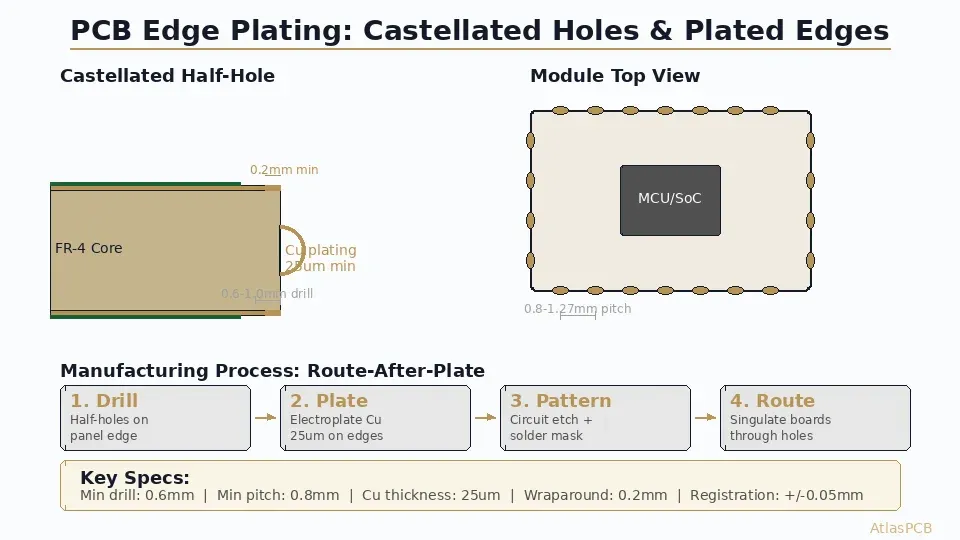 PCB edge plating specification diagram