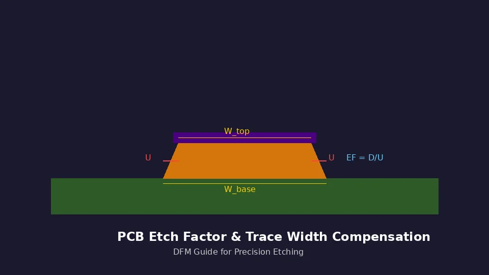 PCB Etch Factor and Trace Width Compensation: A DFM Guide for Precision Etching