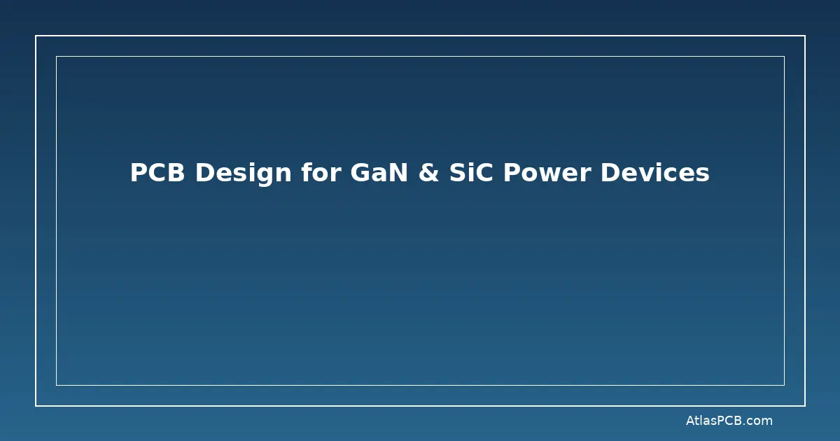 PCB Design for GaN and SiC Power Devices: Thermal Management, Layout Rules, and Material Selection