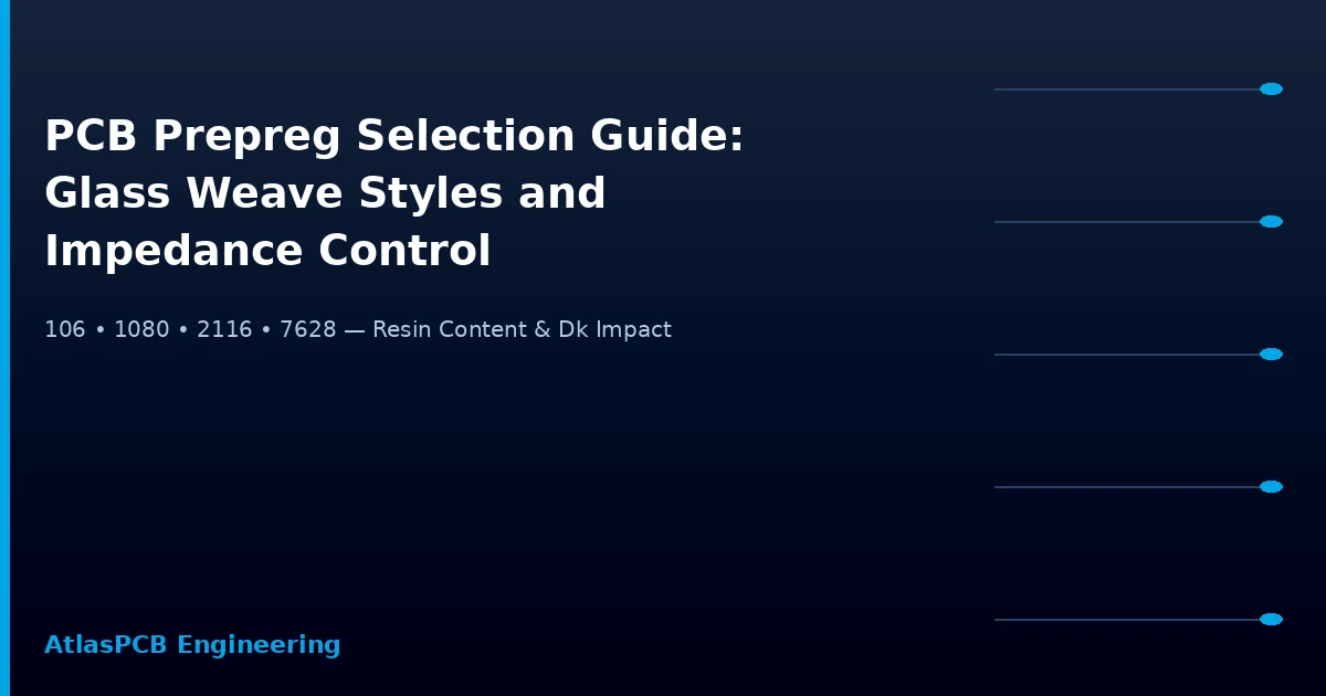 PCB Prepreg Selection Guide: Glass Weave Styles, Resin Content, and Impact on Impedance Control