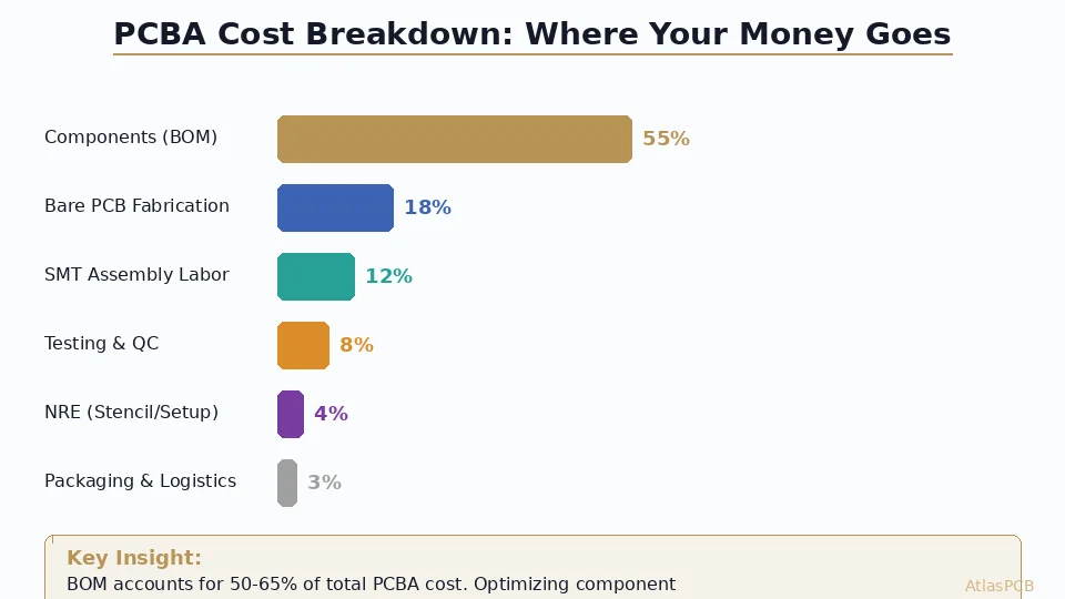 PCBA Cost Breakdown 2026: Understanding BOM, Assembly, NRE, and Testing Charges