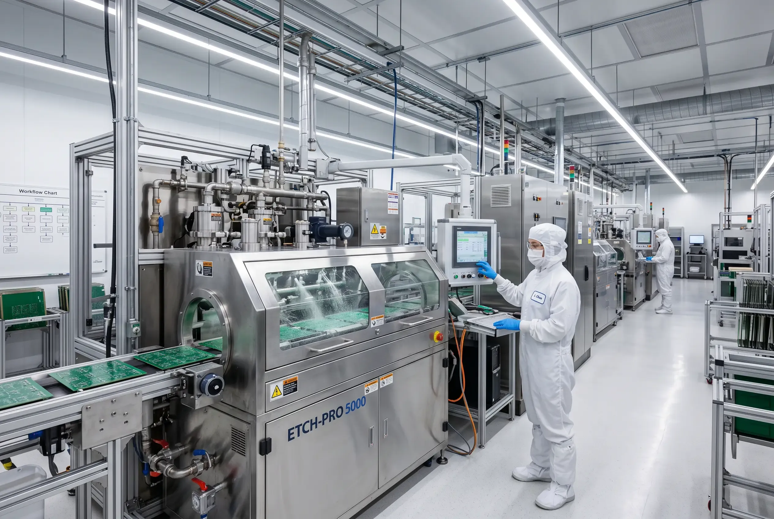 AtlasPCB certified manufacturing facility with automated PCB production line