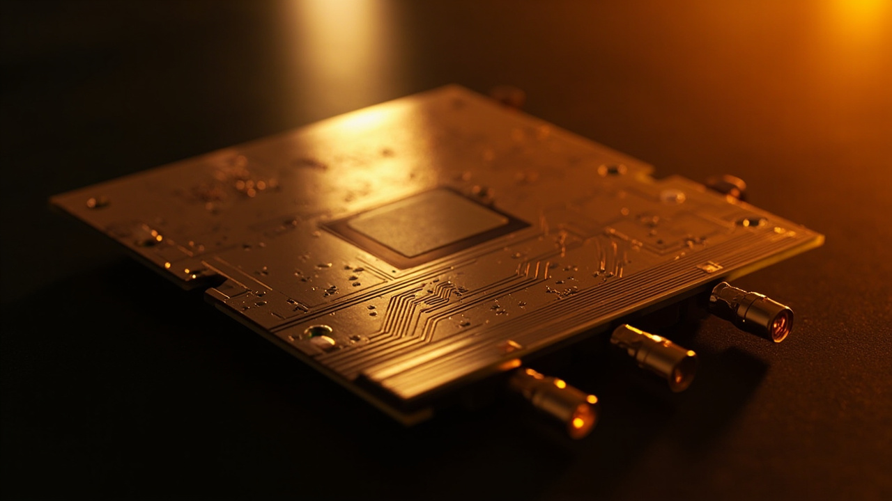 Rogers RF PCB with microstrip and SMA connectors