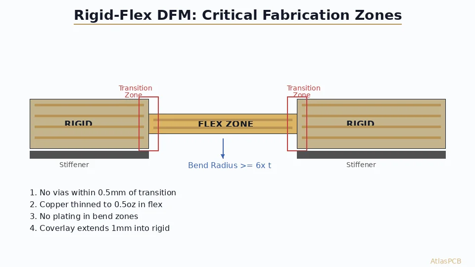 Rigid-Flex PCB DFM: 7 Fabrication Constraints Your EDA Tool Won't Catch