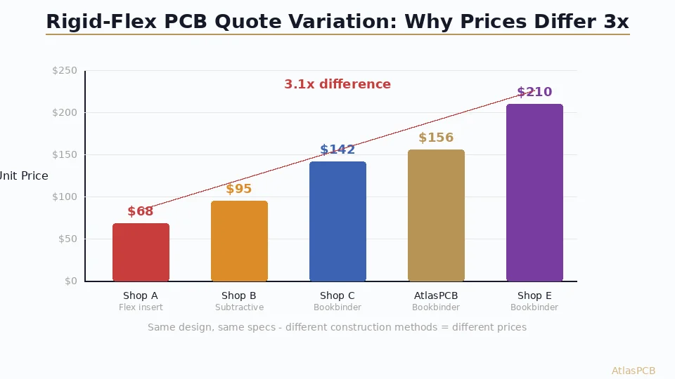 Rigid-Flex PCB Quote Comparison: Why Vendor Prices Vary 3x and How to Get Accurate Estimates