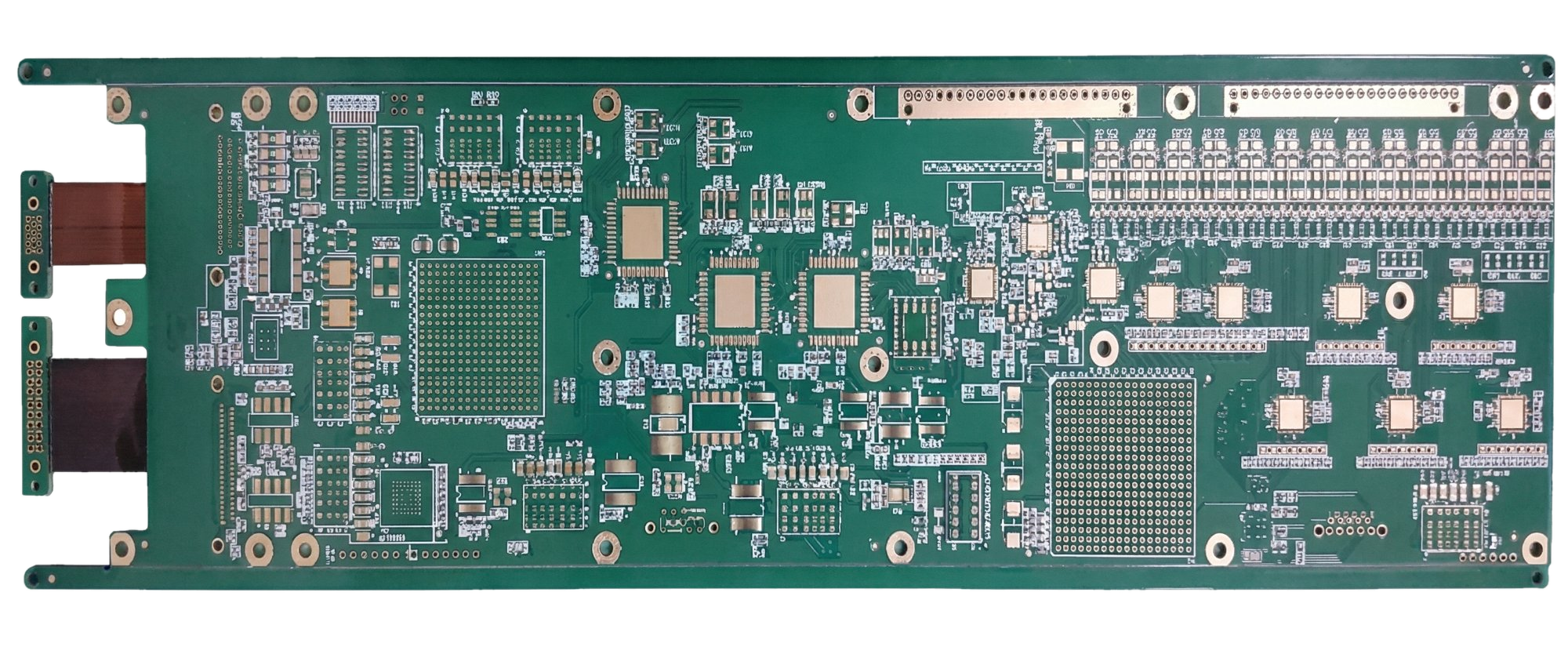 High-density rigid-flex PCB with complex routing