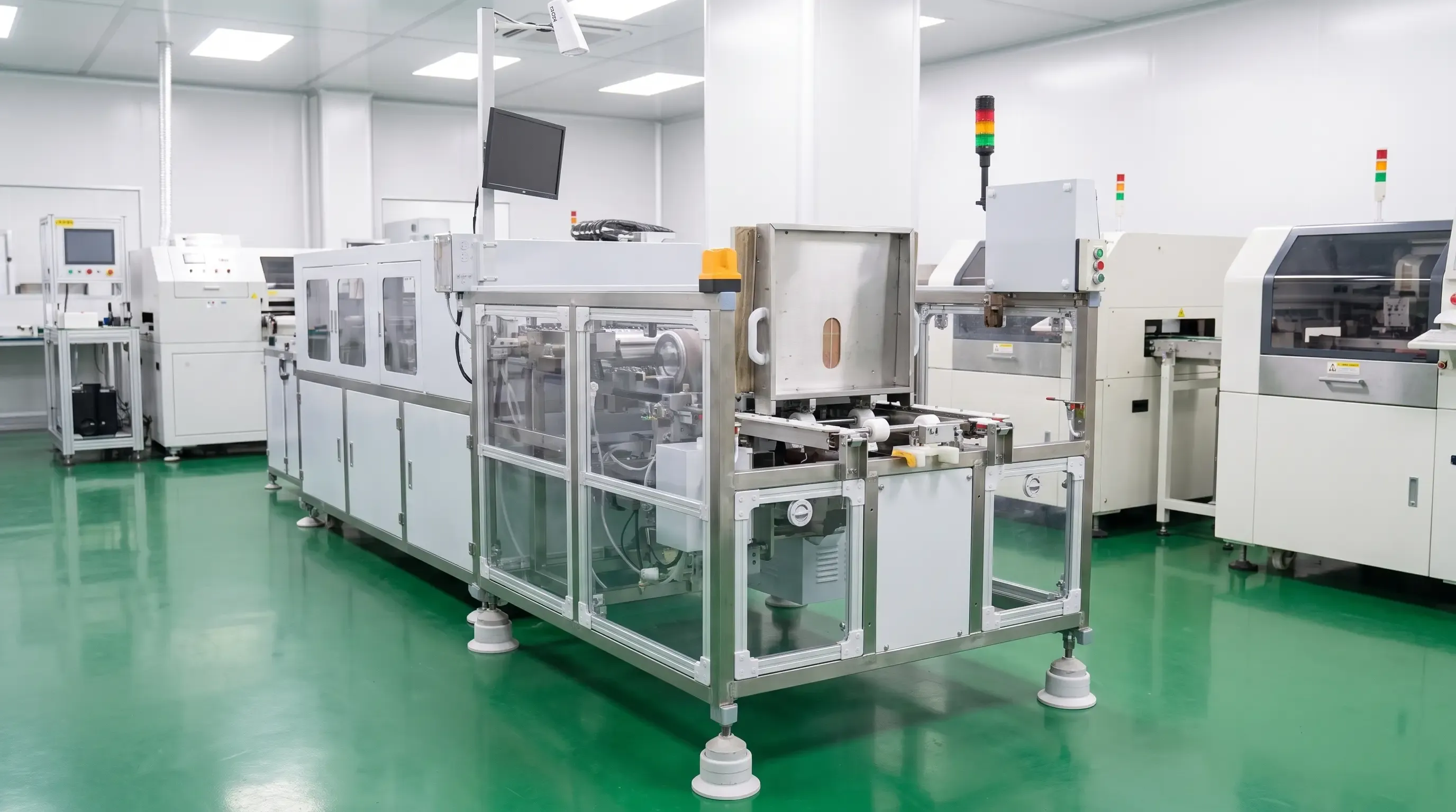 Surface grinding machine planarizing PCB panels after copper plating
