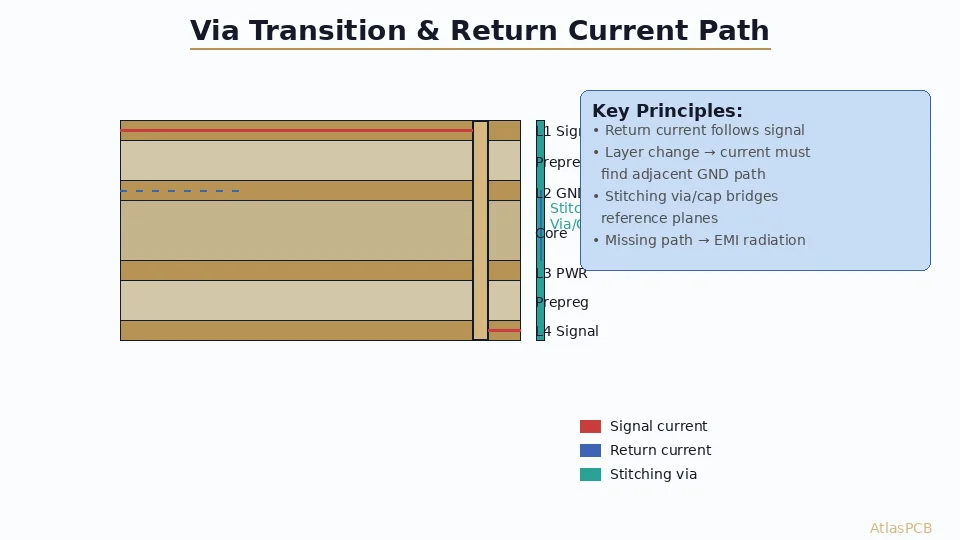 PCB Via Transitions and Return Current Paths: A Signal Integrity Design Guide
